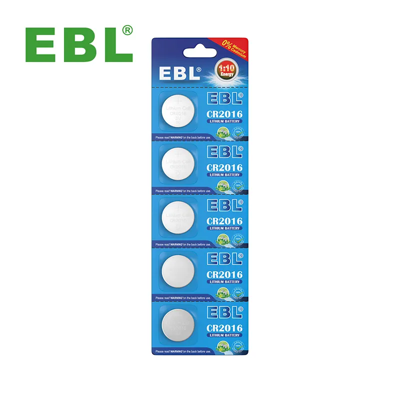 EBL CR2016 DL2016 ECR2016 Lithium 3V Baterai Tombol Koin