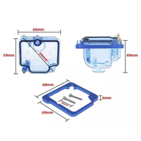 Carburateur de Moto Transparent, Couvercle Inférieur, Bol Flotteur, 21, 24, 26, 28, 30, 32, 34mm, 6 Couleurs Pwk Ksr Oko Koso