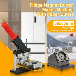 Hot Bán Điều Kiện Mới 2 "X 2" Vuông (50X50Mm) Của Nhãn Hiệu Báo Chí Tủ Lạnh Nam Châm Nhà Sản Xuất Máy Nút Làm Máy - Product Image 1