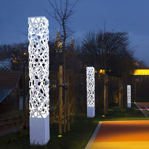 Modern dekorasyon içi boş dış IP65 su geçirmez manzara çim ışığı Yard LED direk ışık açık bahçe lambası - Product Image 3