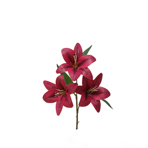 Silk <b>Artificial</b> <b>Lily</b> <b>Flowers</b> for Home Living Room Dining Table Decorations Floral Arrangements for Background Enhancements - Product Image 6
