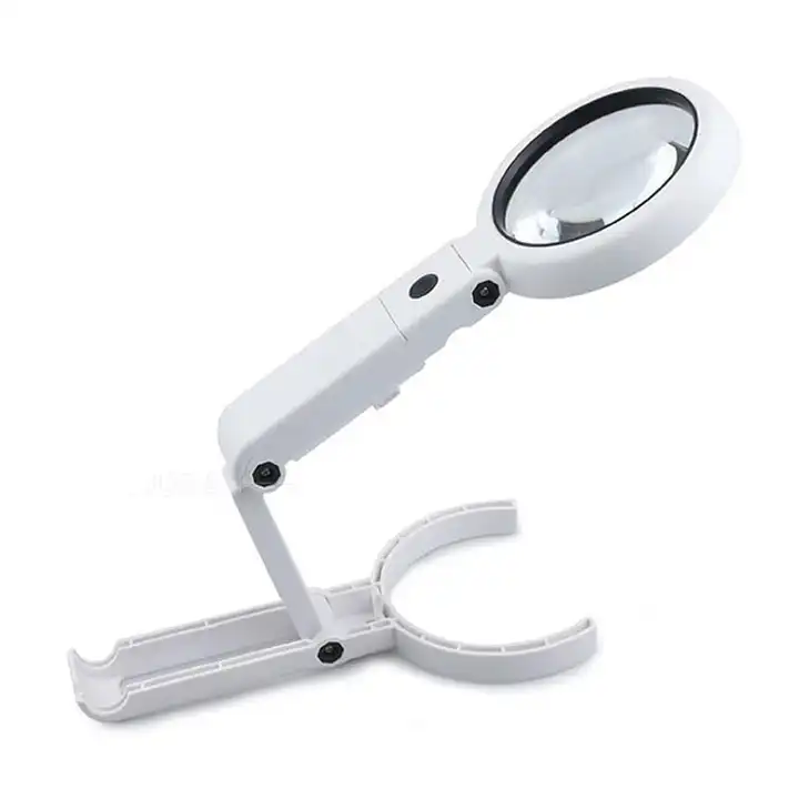 handheld magnifier 8 led foldable magnifier