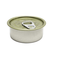 Boîte en aluminium vide de qualité alimentaire pour emballage de snacks, noix et aliments, boîte ronde avec couvercle facile à ouvrir