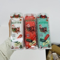 USA Warehouse Christmas Crunchy Butter Squishy 4oz Small Butter Bar ASMR Crunch Squishy Stress Squeeze Fidget Toy Christmas Gift