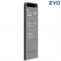 Panneau LED en acier inoxydable étanche, personnalisé, éclairé, pour extérieur, signalétique de monument, totem, hôtel, centre commercial, orientation, OEM