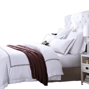 Luxury <strong>King</strong> Size <strong>White</strong> Hotel Embroidery Bedding Sheet <strong>Sets</strong> <strong>Duvet</strong> Cover <strong>Sets</strong> - Product Image 1