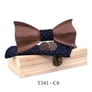 Ensemble de Noeuds <span class=keywords><strong>Papillon</strong></span> en <span class=keywords><strong>Bois</strong></span> 3D pour <span class=keywords><strong>Mariage</strong></span> pour Homme Ensemble de Mouchoir en <span class=keywords><strong>Bois</strong></span> avec Boutons de Manchette dans une Boîte Cadeau en <span class=keywords><strong>Bois</strong></span> - Product Image 2