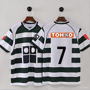 Meistverkauftes Hochwertiges Atmungsaktives 100% Polyester & Mesh Wärmeübertragungsbedrucktes Ganzjahres-Fußballtrikot - Product Image 1