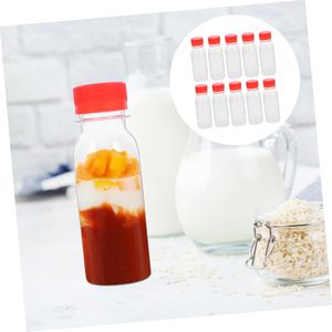 Bouteilles de jus en plastique carrées de 60 ml et 100 ml de fabrication chinoise pour jus de citron, pomme et orange - Product Image 2