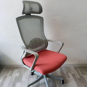 <span class=keywords><strong>Chaise</strong></span> pivotante de bureau de démarrage au <span class=keywords><strong>pied</strong></span> chromé à dos en maille pour liste de gaz à hauteur ajustée - Product Image 1
