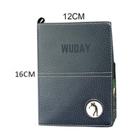 Logo personnalisé Accessoire de golf portable pour l'extérieur Support de carte de pointage de golf en cuir étanche Livre de mesure de golf à vendre