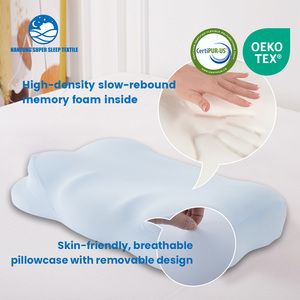Ортопедическая подушка для шеи, высокая плотность пены с эффектом памяти и эргономичная кривая, подушка для машинной стирки, подушка для боковых шпалов - Product Image 3