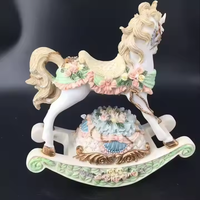 Poney boîte à musique belle résine cheval personnalisé décor à la maison boîte à musique articles cadeaux boîte à musique