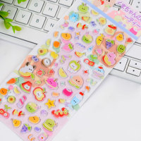 Autocollants en résine époxy 3D autocollants mignons à bas prix pour le scrapbooking, feuilles d'autocollants en cristal et strass pour enfants
