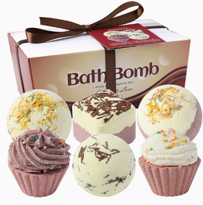 Bombes <span class=keywords><strong>de</strong></span> bain moussantes en forme <span class=keywords><strong>de</strong></span> gâteau au chocolat LovSens, <span class=keywords><strong>sel</strong></span> <span class=keywords><strong>de</strong></span> bain aromatique, boules effervescentes, coffret cadeau souvenir <span class=keywords><strong>de</strong></span> vacances - Product Image 1