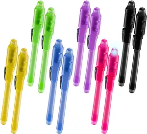 패션 마법의 보이지 않는 잉크 펜 마커 비밀 메시지 UV 빛 아이 선물
