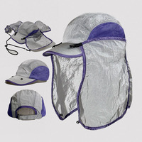 Gorra de Béisbol de Secado Rápido con Protección Solar para Verano, Malla Transpirable, Cubrecuello Extraíble, Sombrero para Deportes al Aire Libre y Senderismo