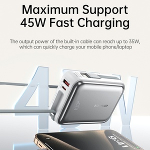 AWEI 20000mAh 고출력 리튬 폴리머 배터리 휴대용 30W 45W 고속 충전 파워뱅크 LED 디스플레이 백분율 표시 - Product Image 3