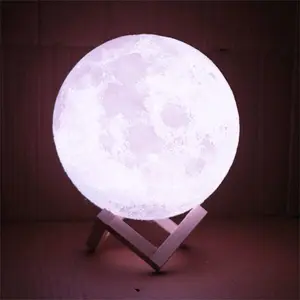 Amazon ebay Горячая Продажа Сервис печать креативный подарок смарт led пользовательские фото луна лампа 3d луна лампа печать