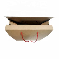 Boîtes en papier ondulé en relief pour fruits, riz, cerises, oeufs, ampoule LED emballage avec poignée en corde drap de lit boîte dossier