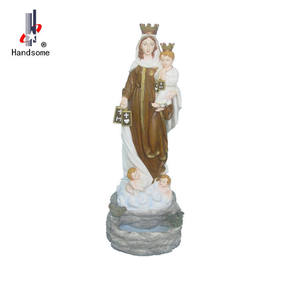 Statua Religiosa Cattolica Nuova OEM in Poliresina Ecologica, Figurina Artistica di <span class=keywords><strong>San</strong></span> Francesco, Decorazione Natalizia con Croce - Product Image 3