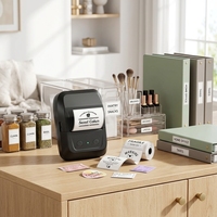 Machine à étiquettes A42 avec ruban, imprimante thermique Bluetooth, mini imprimante d'autocollants pour le commerce de détail et l'école