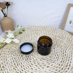 Lujo 15g 30ml 50g 60ml 100mL Cosméticos Crema facial Frascos de vidrio Marrón mate esmerilado con tapa CR para el cuidado de la piel - Product Image 1