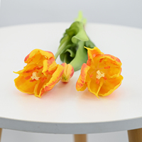 Fleurs de tulipes artificielles en latex faites à la main, 48 cm, toucher réel, haute qualité, pour le Nouvel An, Noël, Thanksgiving, la remise des diplômes, la table de la maison