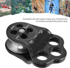 Équipement d'escalade d'arbre, poulie d'escalade à trois trous, poulie simple en aluminium haute résistance, escalade décontractée en plein air - Product Image 2