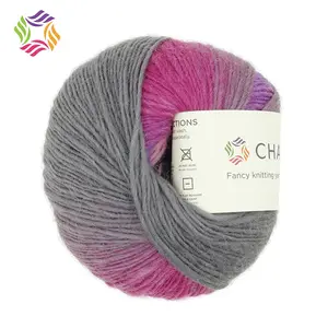 Charmkey Wholesale colorful wool yarn hand knitting yarn for hand knitting scarf and shawl