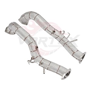 ท่อลงสแตนเลส Vortex สำหรับ Porsche 718 Cayman GT4 RS 4.0L พร้อมแผ่นกันความร้อนแบบอัพเกรดสำหรับเทอร์โบสมรรถนะสูง - Product Image 3