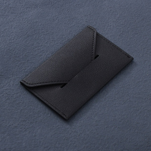 Manufacturers Wholesale Pu Leather Business <b>Card</b> <b>Holder</b> Certificate Bus <b>Card</b> Custom Logo Black Wallet Envelope <b>Card</b> <b>Holder</b> - Product Image 3