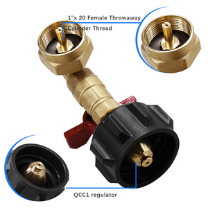 Adaptateur QCC1 en laiton pour le remplissage de bouteilles de propane d'extérieur en Amérique du Nord avec robinet à bille pour réchauds de camping - Product Image 3