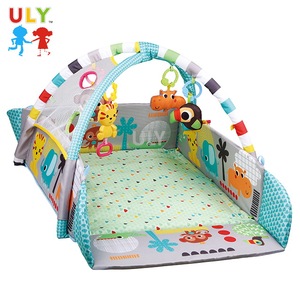 5-in-1 Green Educational Musical Toy Gym Mat Indoor Kids Soft <strong>Foam</strong> <strong>Floor</strong> with 30 Plastic Balls for Picnics - Product Image 4