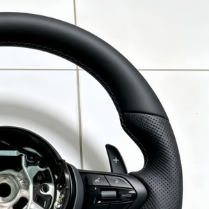 Volante de Cuero Negro Personalizado para <span class=keywords><strong>BMW</strong></span> E81 E90 E88 E87 F10 F20 F30 F21 F22 M4 F82 M2 F87 E91 E92 E93 M Sport - Product Image 5