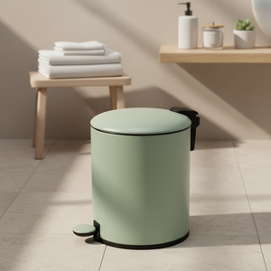 <span class=keywords><strong>Poubelle</strong></span> à pédale en acier inoxydable avec revêtement vert, plusieurs tailles disponibles, pour salle de bain - Product Image 1