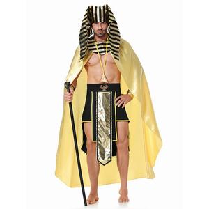 Costume de pharaon égyptien pour hommes adultes, sans manches, en polyester, pour spectacle de scène d'Halloween - Product Image 2