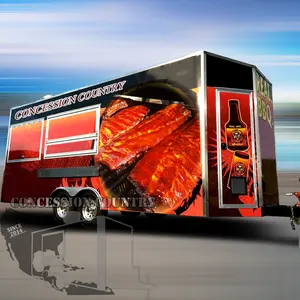 Horno de Pizza de remolque, camión móvil grande para comida, Churros, café