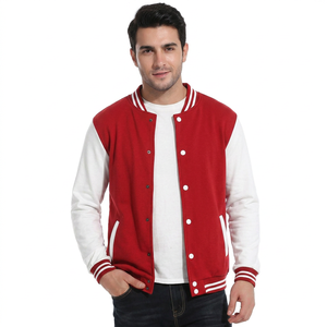 Veste de baseball varsity pour homme en toile chenille brodée, antibactérienne, avec manches en cuir, prix OEM bon marché, hiver - Product Image 1