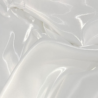 Promotion Déstockage Tissu Luxe Brillant Métallique Satin Liquide Réfléchissant Avec Soie Cristal pour Robe de Mariée