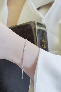 Xinfly 18k White <b>Solid</b> Gold Square 2.0ct SI FG Tennis <b>Bracelet</b> Elegant & Stylish Natural Diamond with High Luster - Product Image 5