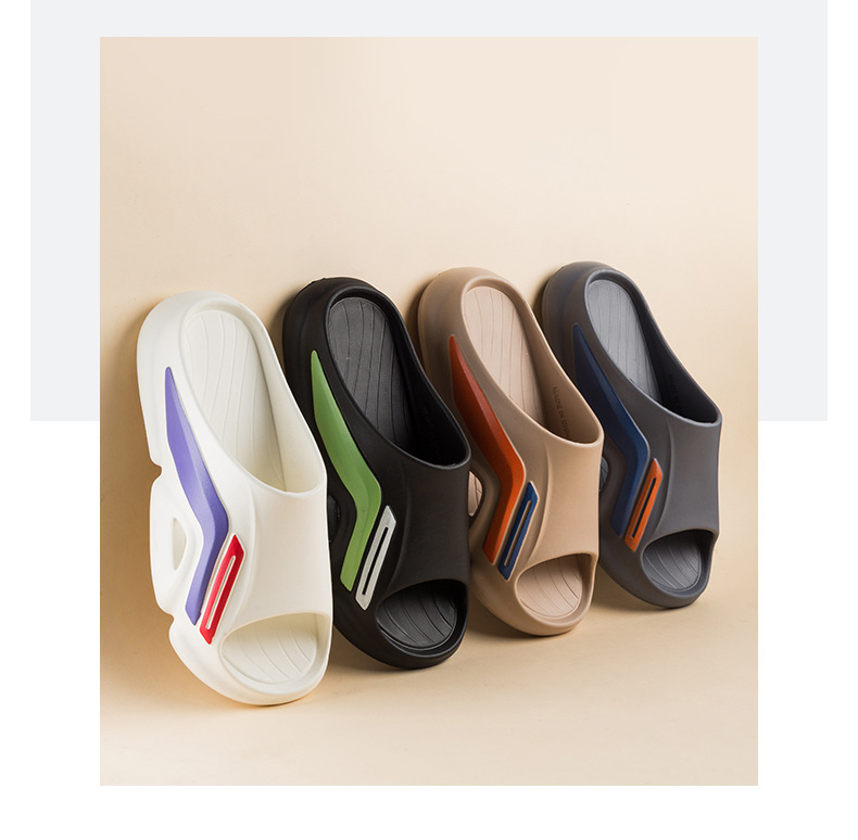 2023 Men's Sports Slippers EVA Thick Sole Home Non-slip Bath Slides Sandals Men Beach Shoes