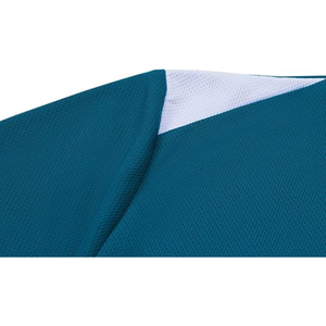 <b>Men's</b> Short Sleeve <b>Polo</b> Shirt Solid Color Block Design Quick Dry Sporty Knitted Fabric Teal with <b>White</b> Accents - Product Image 6
