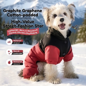 Abrigo <span class=keywords><strong>de</strong></span> Invierno para Perro <span class=keywords><strong>de</strong></span> Cuatro Patas, Cálido y Sostenible, <span class=keywords><strong>de</strong></span> Algodón, <span class=keywords><strong>con</strong></span> Forro Polar Acolchado, Traje Deportivo para Mascotas, Impermeable, para <span class=keywords><strong>Nieve</strong></span>, para Perros Pequeños y Medianos - Product Image 1