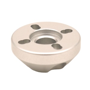 Usine certifiée ISO Usinage CNC personnalisé de haute précision Fraisage Tournage Base de fixation en aluminium anodisé clair - Product Image 1