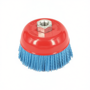 Brosse à tasse en nylon Ttake 80 mm rouge, filetage M14, 12 500 tr/min pour le nettoyage des métaux - Product Image 2
