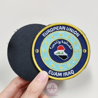Patch de broderie complet personnalisé à crochet et boucle Presse à chaud Forme arrondie Lettre Design Patchs de broderie pour sac à dos tactique