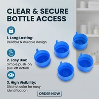 Couvercle de bouteille de 55 mm pour conteneur d'eau PE mince de 5 gallons, bouchon de bouteille de 5 gallons