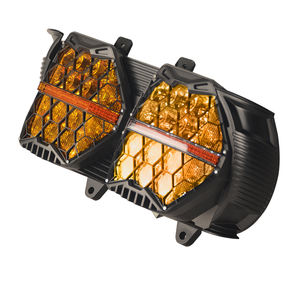 Motorrad LED-Scheinwerfer für Road Glide 2015-2023 mit bernsteinfarbenem Tagfahrlicht, 12V, Abblend-/Fernlicht, Frontleuchte - Product Image 2