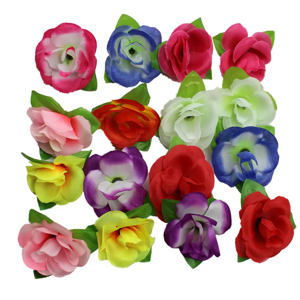 Billiger Hersteller Preis Seide künstliche Blume Rose Blumen kopf für Hochzeits dekoration